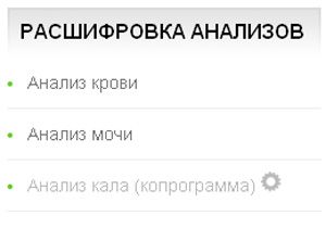 доступные анализы доступные анализы