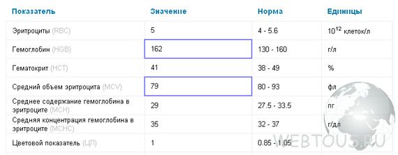 фрагмент расшировки анализа крови фрагмент расшировки анализа крови