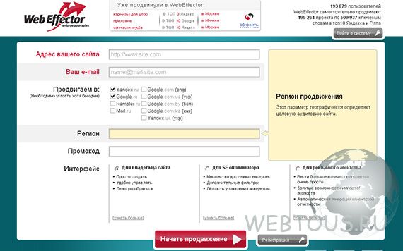 Онлайн сервис продвижения сайтов Онлайн сервис продвижения сайтов