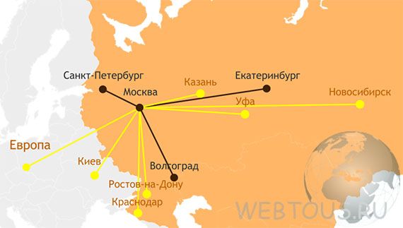 карта расположения серверов