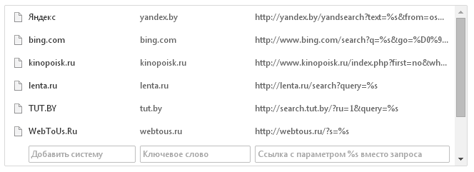 список поисковых систем