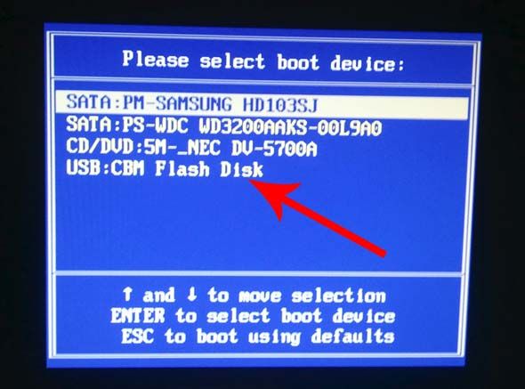 F8 boot mode