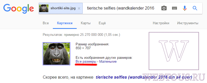 найти все размеры картинки