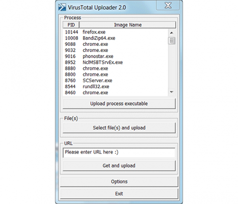 утилита VirusTotal Uploader