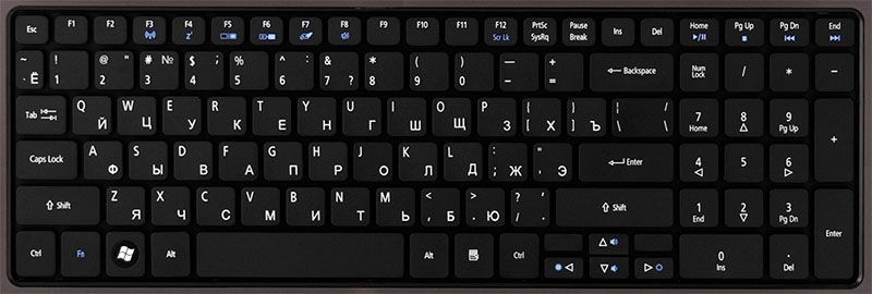 клавиши на ноутбуках asus
