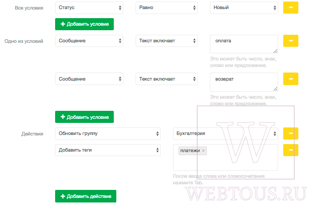 как работают правила