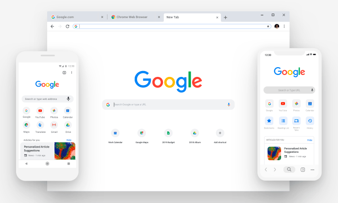 новый дизайн chrome 69