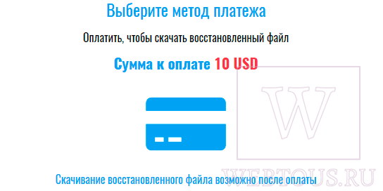 скачивание на сервисе платное