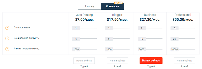 тарифные планы publbox