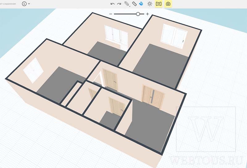 3D план квартиры в редакторе