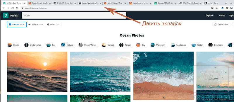 результаты поиска по фотостокам