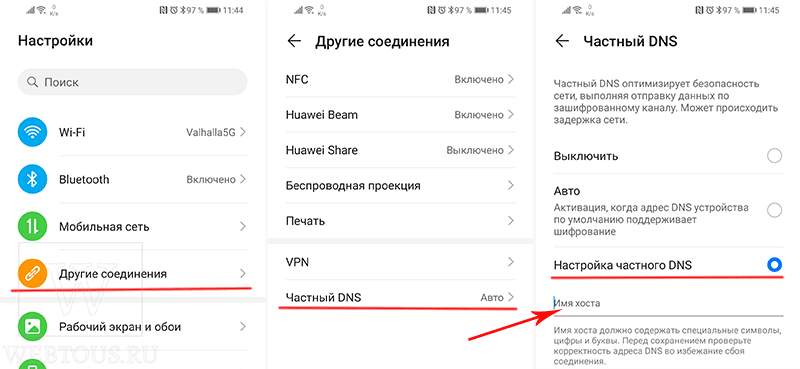 создание частного DNS