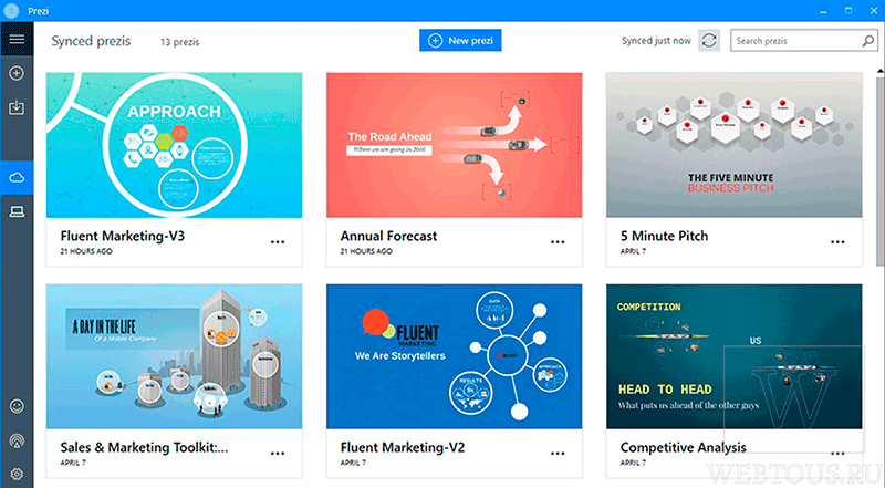 редактор prezi