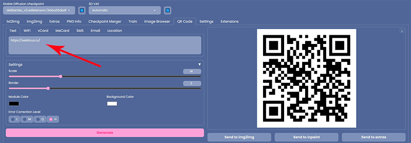 как зашифровать url в qr коде