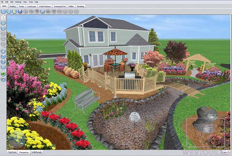 внешний вид программы Realtime Landscaping Architect